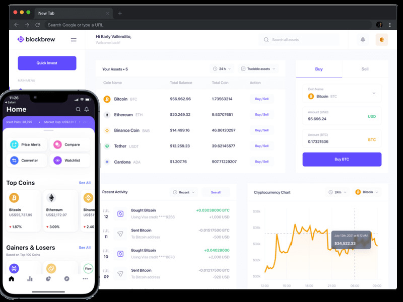 Coinbase Clone Script by BlockTech Brew