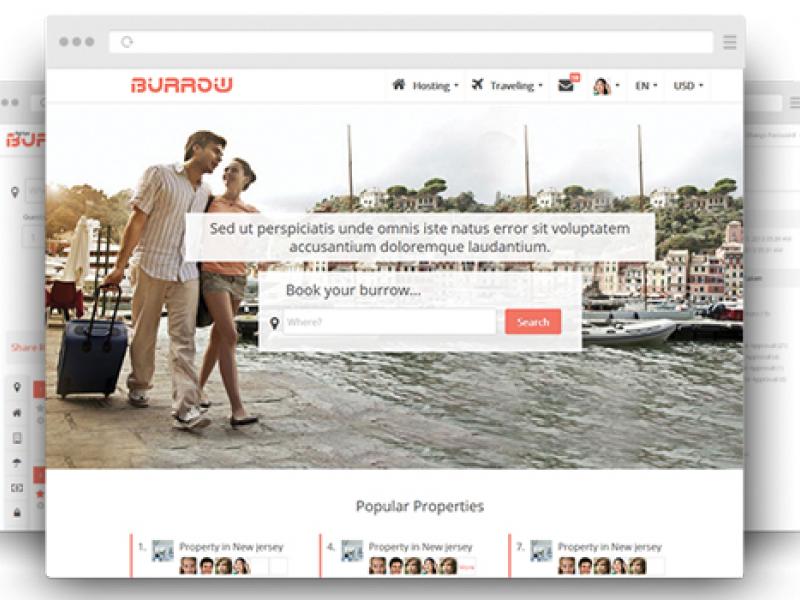 Airbnb clone script - Burrow - Vacation rental software Thumbnail